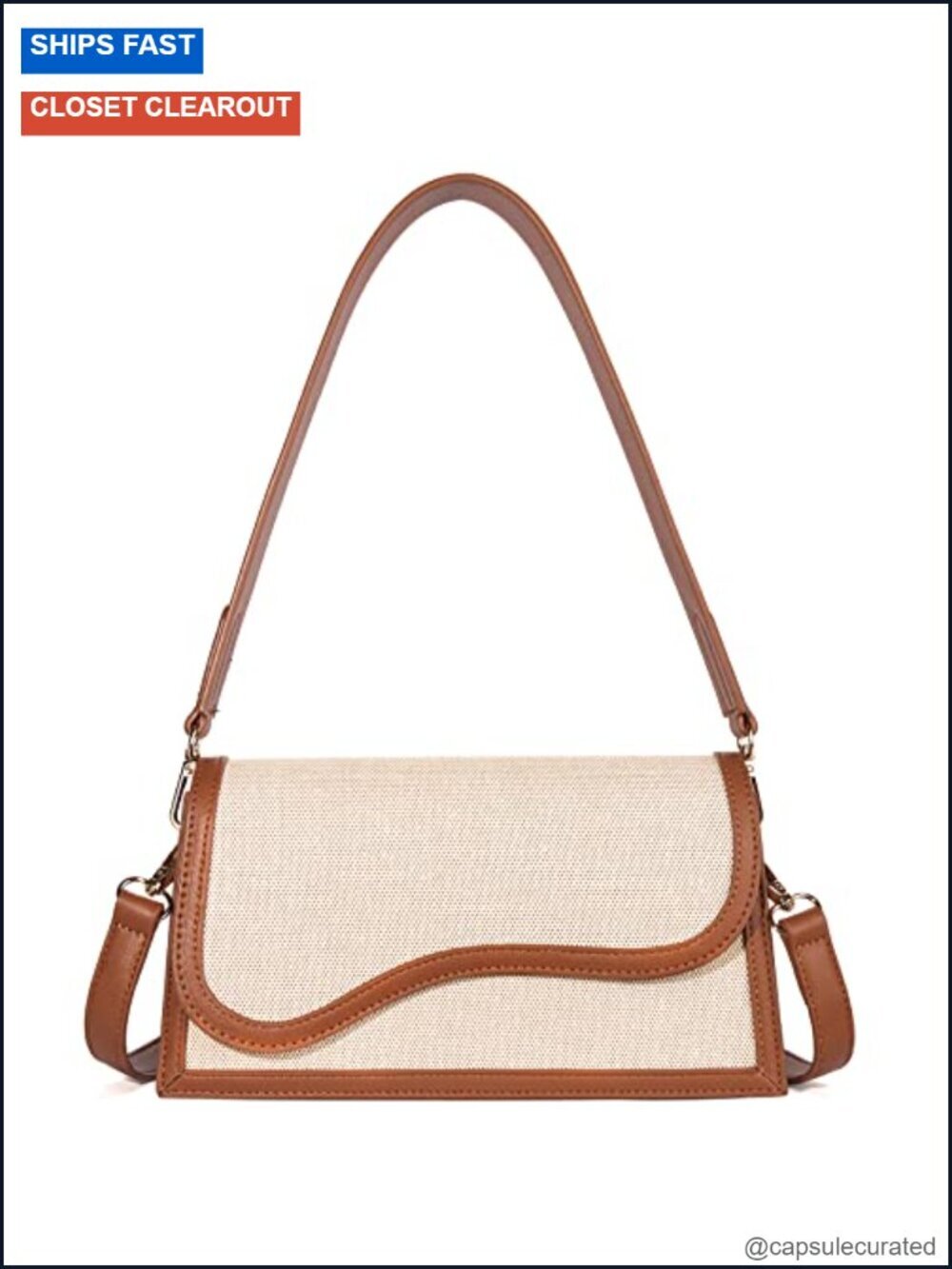 Vegan Leather Shoulder Bag for Women Crossbody with 2 Removable Straps